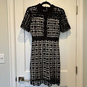 Aqua Lace Pattered Dress